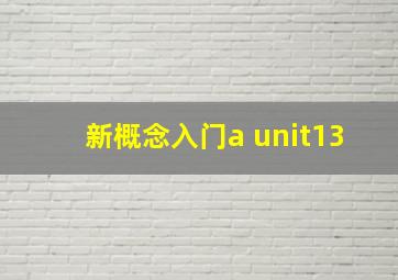 新概念入门a unit13